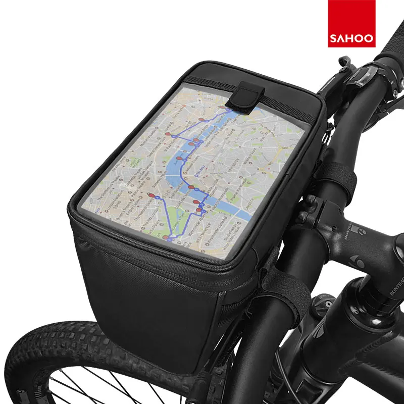 

Sahoo Waterproof Touchscreen Handlebar Bag Bicycle Cycling Headstock Pannier Basket Map Phone Camera Storage Travel Series 11204