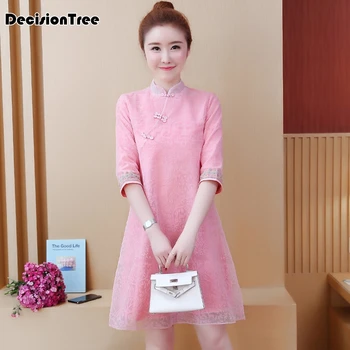 2020 Chinese Dress pink traditional chinese classic dress women's satin qipao sexy vintage cheongsam flower
2020 Chinese Dress pink traditional chinese classic dress women's satin qipao sexy vintage cheongsam flower