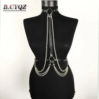 B.CYQZ Gothic Bondage Body Harness Lingerie Pastel Goth Cage Lingerie Femme Sexy Harness Belt Adjust Harness Bra Rave For Women
B.CYQZ Gothic Bondage Body Harness Lingerie Pastel Goth Cage Lingerie Femme Sexy Harness Belt Adjust Harness Bra Rave For Women