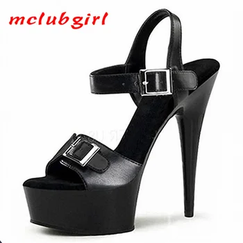 Mclubgirl 15cm Heels Stiletto Nightclub Super High Heel Belt Buckle Decoration Hate Sky High Performance Sandals LYP
Mclubgirl 15cm Heels Stiletto Nightclub Super High Heel Belt Buckle Decoration Hate Sky High Performance Sandals LYP