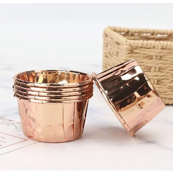 50Pcs Aluminum Foil Muffin Cupcake Paper Cups Gold Silver Cupcake Liner Baking Cups Tray Cases Cake Cupcake Wrapper Baking Mold 
50Pcs Aluminum Foil Muffin Cupcake Paper Cups Gold Silver Cupcake Liner Baking Cups Tray Cases Cake Cupcake Wrapper Baking Mold