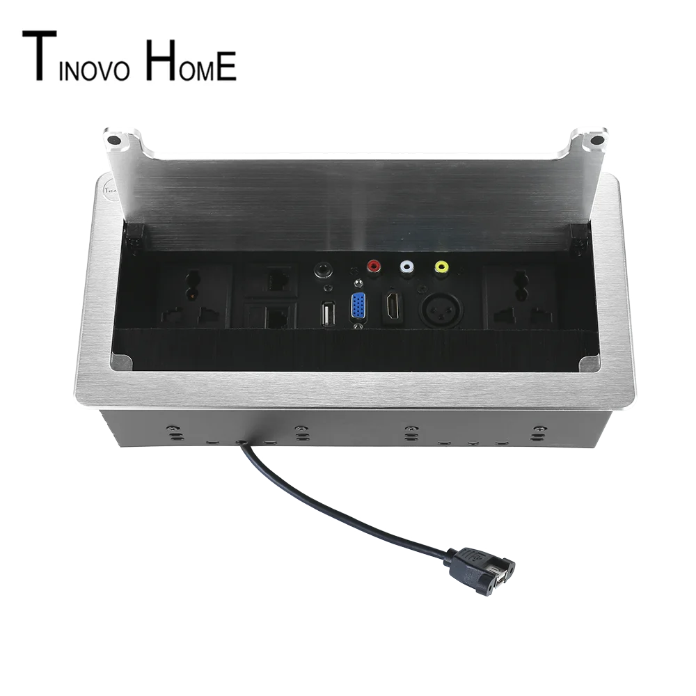 Desktop socket box / aluminum alloy socket / 2-bit universal power TEL network video audio USB HDMI VGA XLR interface
Desktop socket box / aluminum alloy socket / 2-bit universal power TEL network video audio USB HDMI VGA XLR interface