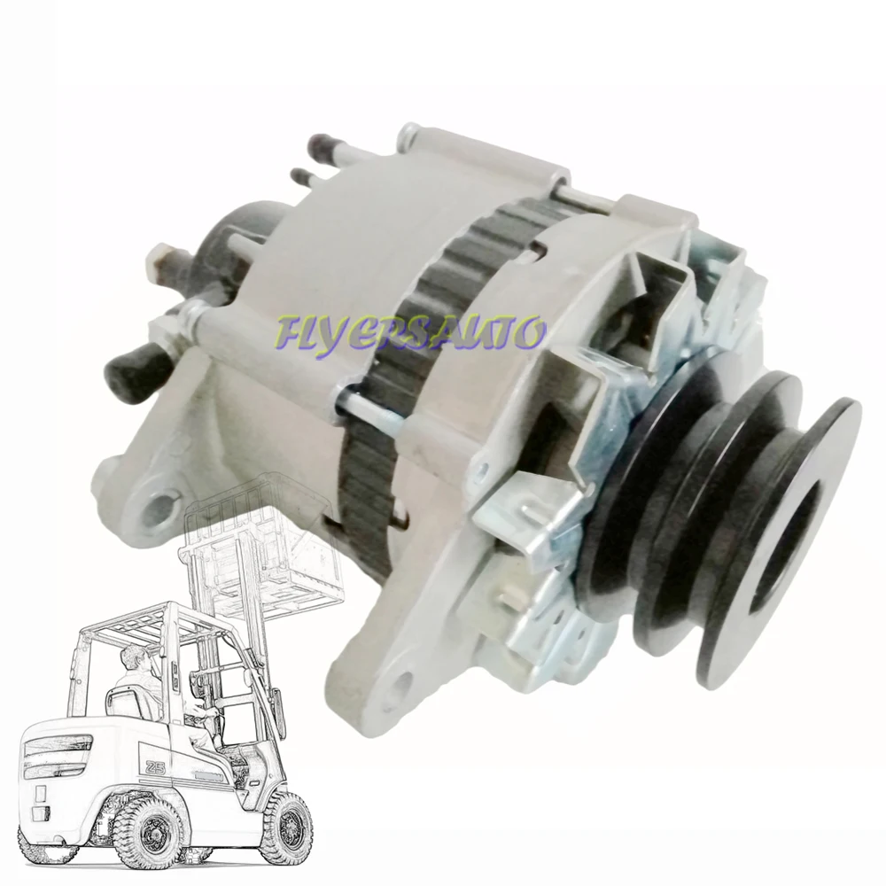 

new alternator 23100-44G02 23100-V6000 for nissan TD27 engine pump forklift parts flyersauto electrical