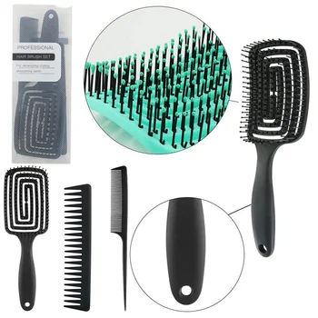 3Pcs/set Curly Tangled Comb For Wavy Curved Curly Hair Fluffy Oil Massage Comb Hair Comb Removal Comb Easy to Clean 
3Pcs/set Curly Tangled Comb For Wavy Curved Curly Hair Fluffy Oil Massage Comb Hair Comb Removal Comb Easy to Clean
