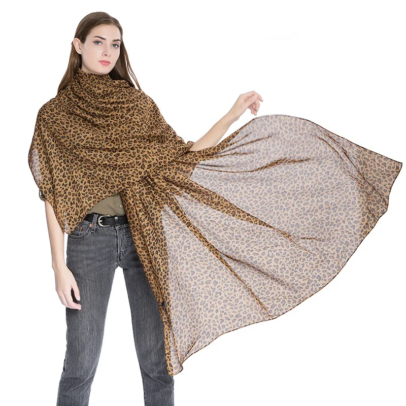 -Style Western Style Leopord Pattern Big Silk Scarves Women's Thin Type for Spring and Autumn Chiffon Scarf Printed Sun-resistan
-Style Western Style Leopord Pattern Big Silk Scarves Women's Thin Type for Spring and Autumn Chiffon Scarf Printed Sun-resistan