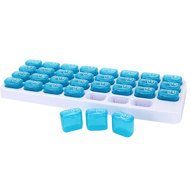 1PCS 31 Days Weekly Tablet Pill Medicine Box Holder Storage Organizer Container Case Pill Box Splitters
1PCS 31 Days Weekly Tablet Pill Medicine Box Holder Storage Organizer Container Case Pill Box Splitters