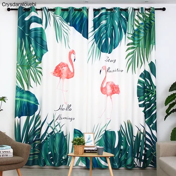 Customized 2pcs Living Room Curtains Simple Style Flamingo Pattern Semi-shading Window Curtains for Bedroom White Tulle Curtain
Customized 2pcs Living Room Curtains Simple Style Flamingo Pattern Semi-shading Window Curtains for Bedroom White Tulle Curtain