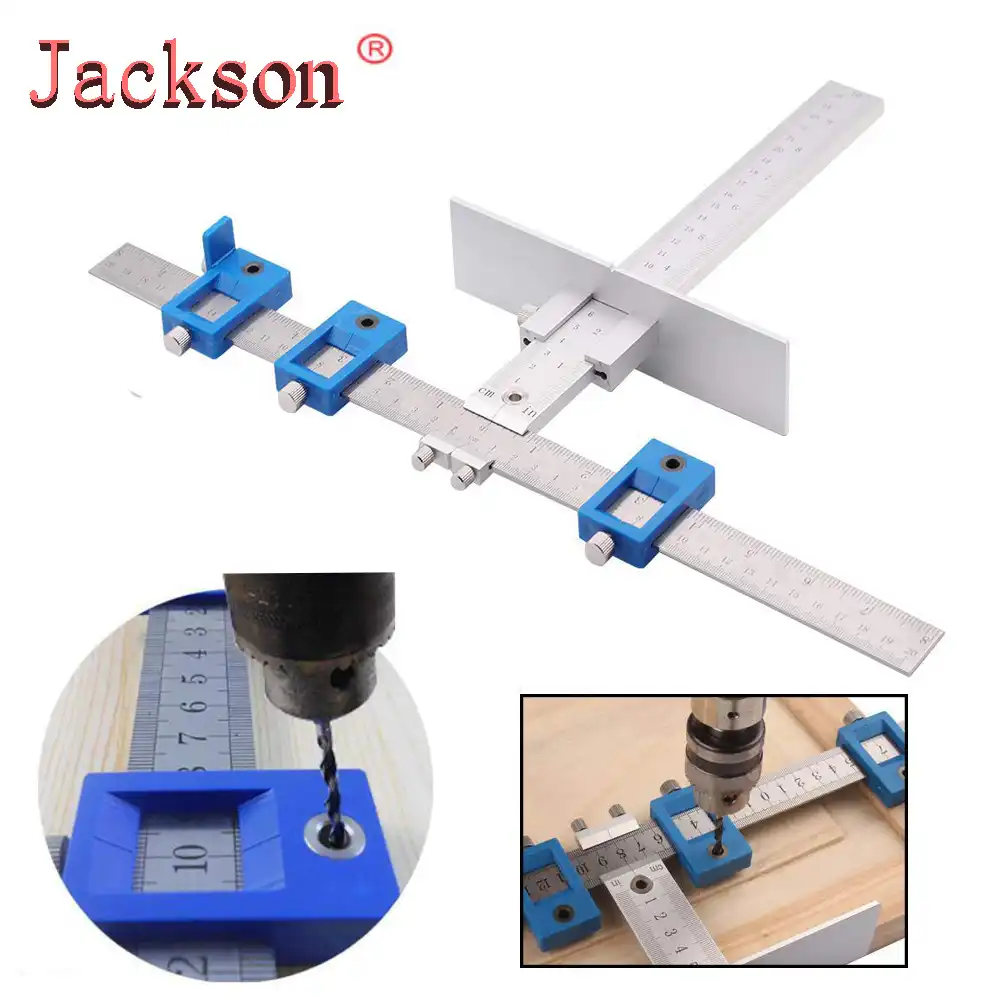 Aluminum Alloy Cabinet Hardware Jig Tool Drill Template Guide For