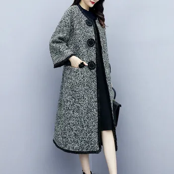 2019 Korean Tweed Plus Size Single Breasted Wool Jacket Women Autumn Winter Coat Long Overcoat Woman Cashmere Tops Female S311
2019 Korean Tweed Plus Size Single Breasted Wool Jacket Women Autumn Winter Coat Long Overcoat Woman Cashmere Tops Female S311