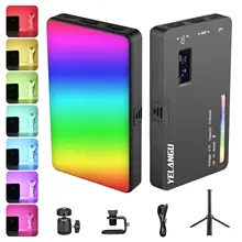 YELANGU LED RGB Video Light 2500-9000K Temperature Portable Photogaphy Selfie Lighting for Studio DSLR Camera Smartphone 3100mAh YELANGU LED RGB Video Light 2500-9000K Temperature Portable Photogaphy Selfie Lighting for Studio DSLR Camera Smartphone 3100mAh