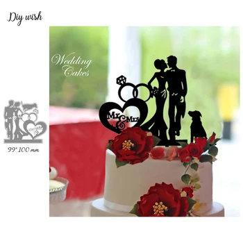 Couple Dies for Wedding Cake Decoration Metal Cutting Dies Cake Inserts Party Decoration Craft Knife Mould Blade Punch Stencils 
Couple Dies for Wedding Cake Decoration Metal Cutting Dies Cake Inserts Party Decoration Craft Knife Mould Blade Punch Stencils