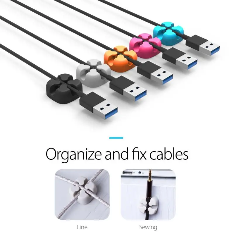 Mobile Phone Data Cable Organizer Silicone USB Cable Winder Desktop Tidy Management Clips Cable Holder For Mouse Headphone
Mobile Phone Data Cable Organizer Silicone USB Cable Winder Desktop Tidy Management Clips Cable Holder For Mouse Headphone