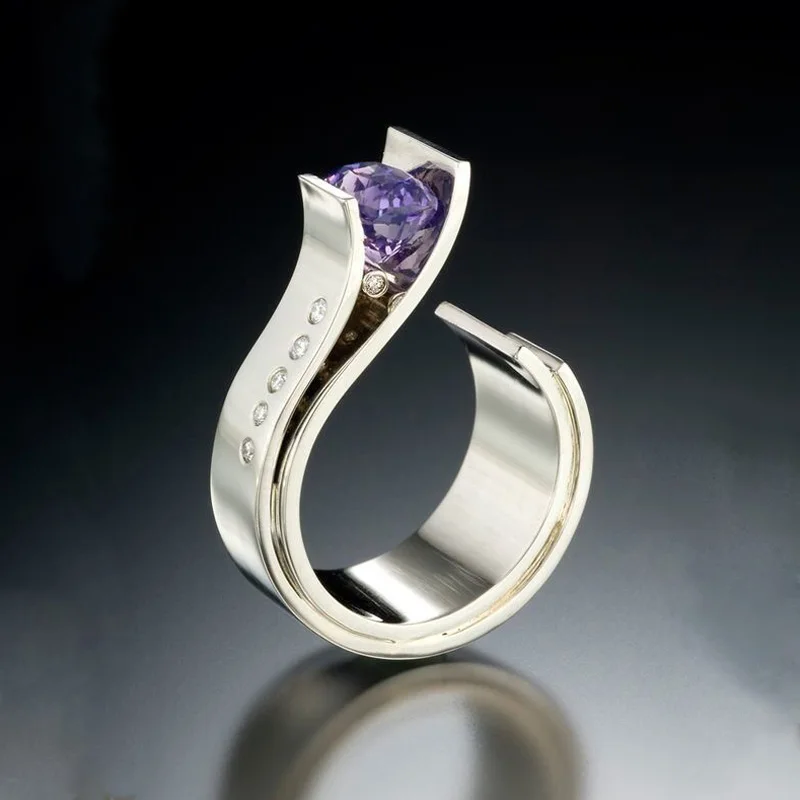 Geometric Individual Square Solid Amethyst Rectangular Simple Colored Crystal Ring personalizeddiamond rings for women
Geometric Individual Square Solid Amethyst Rectangular Simple Colored Crystal Ring personalizeddiamond rings for women