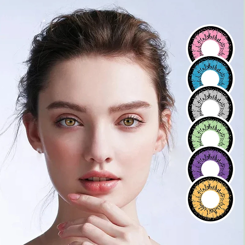 2pcs/pair Colored Contact Lens Cosmetic Contacts Lenses For Eyes Color Beautiful Pupil 6 Tone Eye Color Lens
2pcs/pair Colored Contact Lens Cosmetic Contacts Lenses For Eyes Color Beautiful Pupil 6 Tone Eye Color Lens