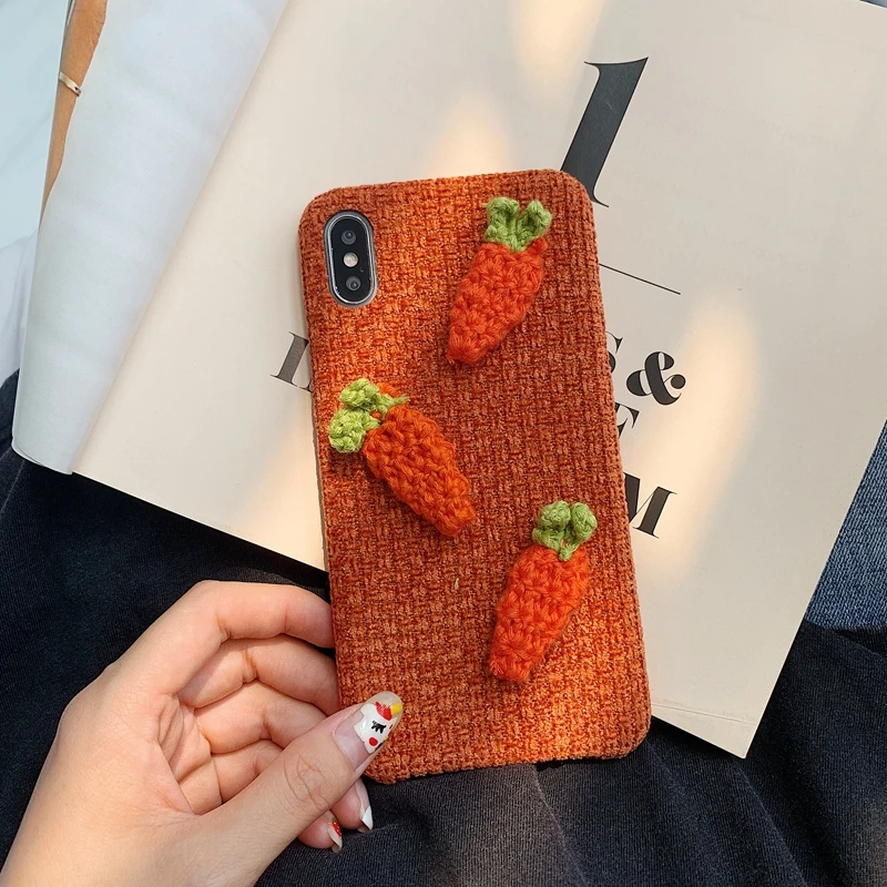 Cute 3D Carrot Plush Phone Cases For iPhone 11 Pro XR X XS Max 6s 7 8 Plus Case Fluffy Winter Warm Protection Back Cover Shell
Cute 3D Carrot Plush Phone Cases For iPhone 11 Pro XR X XS Max 6s 7 8 Plus Case Fluffy Winter Warm Protection Back Cover Shell