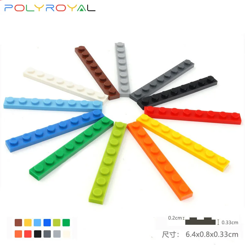 Building Blocks accessories DIY Plastic Thin Brick 1x8 Dots 76 PCS Educational Creative Compatible With brands toys for childre
Building Blocks accessories DIY Plastic Thin Brick 1x8 Dots 76 PCS Educational Creative Compatible With brands toys for childre