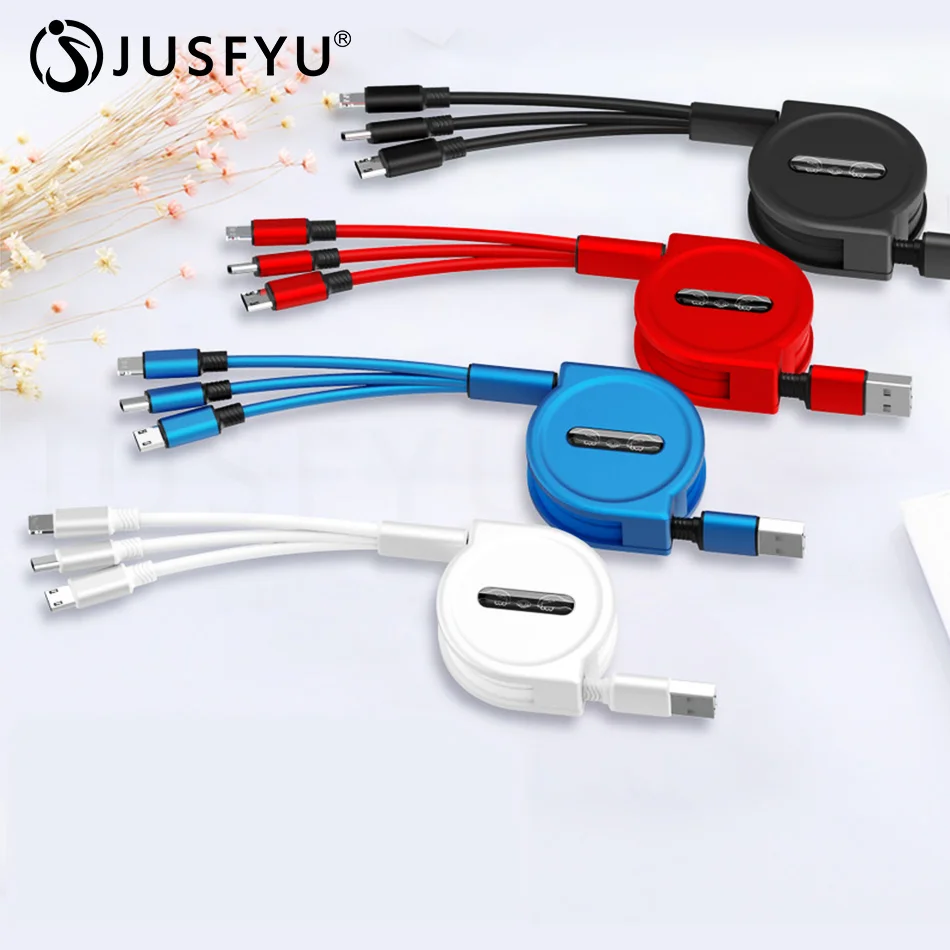 120cm 3 In 1 USB Charge Cable for iPhone Micro USB C Cable Retractable Portable Charging Cable For Iphone X Samsung xiaomi
120cm 3 In 1 USB Charge Cable for iPhone Micro USB C Cable Retractable Portable Charging Cable For Iphone X Samsung xiaomi