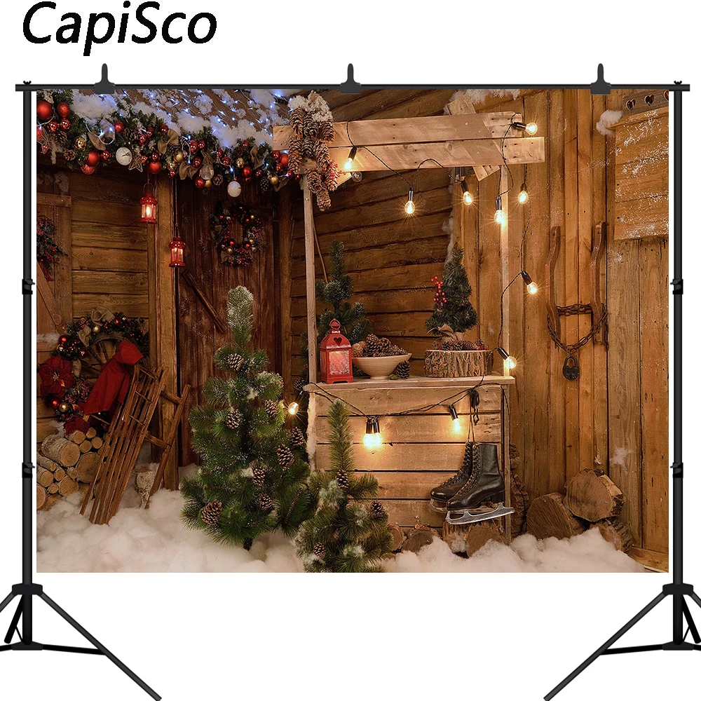 Capisco Winter Christmas Photography Backdrop Snow Wood Cabin Decor Background Baby Portrait Photobooth Banner Photo Studio Prop
Capisco Winter Christmas Photography Backdrop Snow Wood Cabin Decor Background Baby Portrait Photobooth Banner Photo Studio Prop