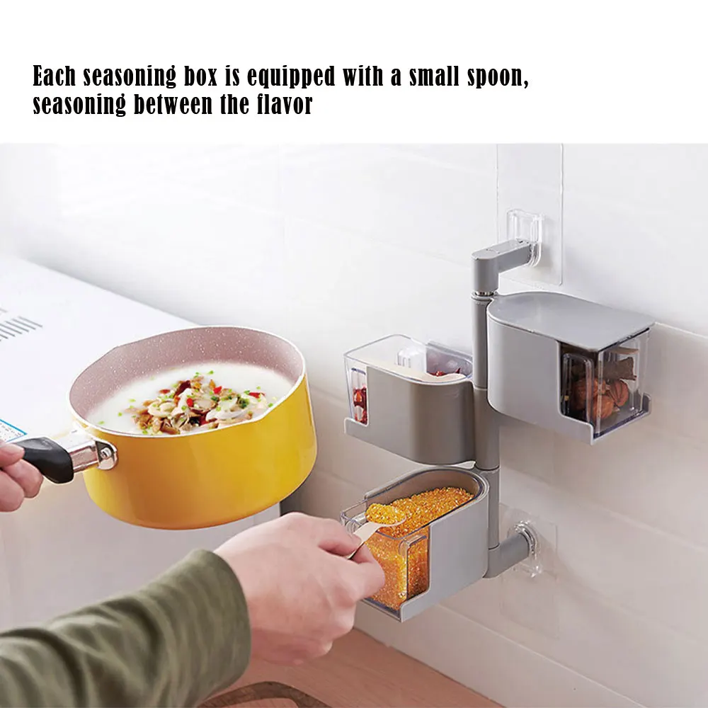 Multi-Tier 360 Degree Spice Rack Storage Plastic Rotating Seasoning Box Salt Sugar Pepper Bottle Condiment Kitchen Tool 2019
Multi-Tier 360 Degree Spice Rack Storage Plastic Rotating Seasoning Box Salt Sugar Pepper Bottle Condiment Kitchen Tool 2019