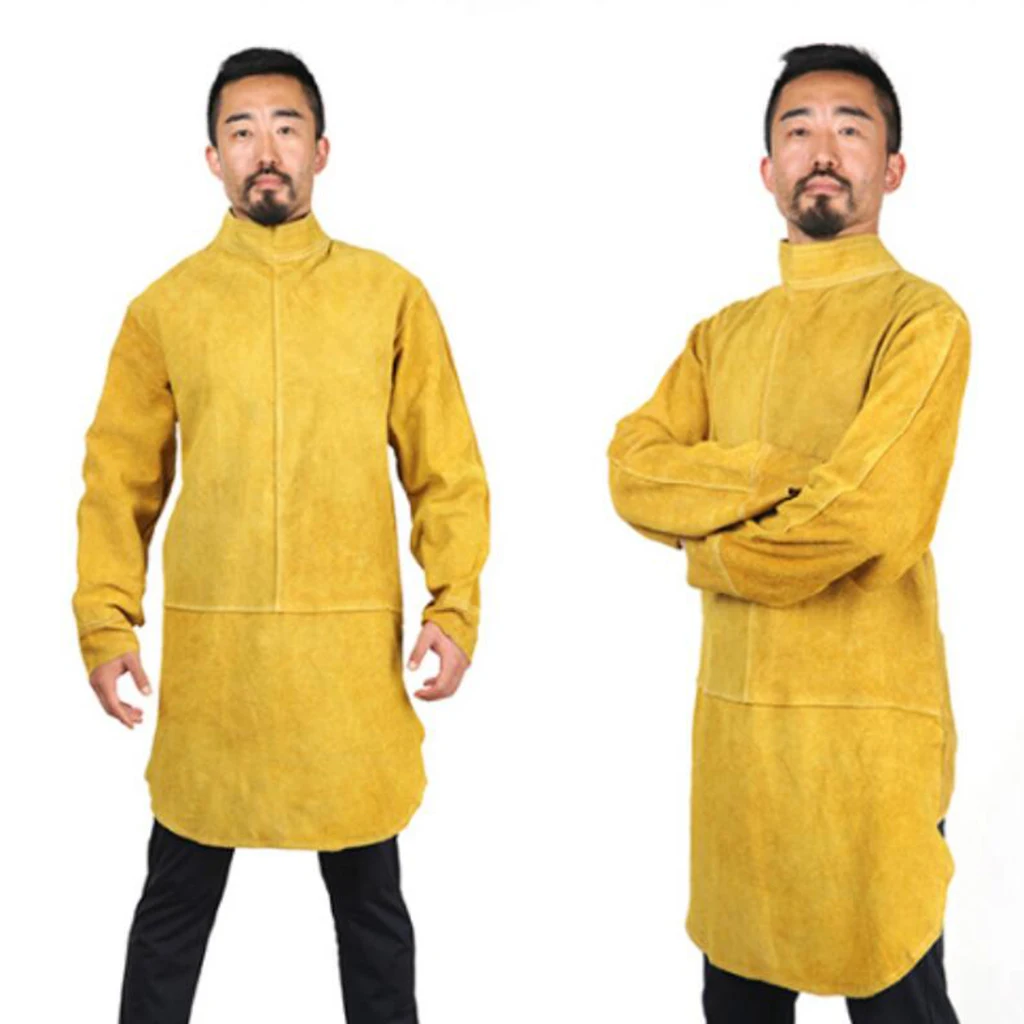 Long Welding Apron Resistant Flame Water Resistant Artificial Skin Long Welding Apron Resistant Flame Water Resistant Artificial Skin