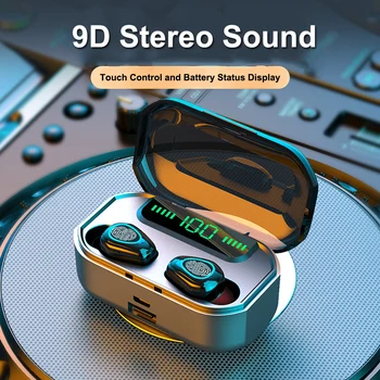 Bluetooth Earphones 3500mAh Charging Case LED Display Waterproof TWS Wireless Blue tooth 5.0 Earbuds With Microphone
Bluetooth Earphones 3500mAh Charging Case LED Display Waterproof TWS Wireless Blue tooth 5.0 Earbuds With Microphone