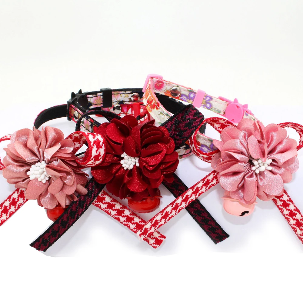 Fashion Flower Print Bowknot Pet Cat Collar with Bell Female Kitten Neck Strap Detachable Pet Collars Pets Supply
Fashion Flower Print Bowknot Pet Cat Collar with Bell Female Kitten Neck Strap Detachable Pet Collars Pets Supply