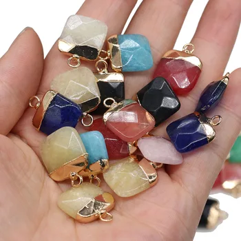 Natural Stone Pendant Square shape Faceted Semi-Precious Exquisite Charm for Jewelry Making DIY Necklace Earrings Accessories
Natural Stone Pendant Square shape Faceted Semi-Precious Exquisite Charm for Jewelry Making DIY Necklace Earrings Accessories