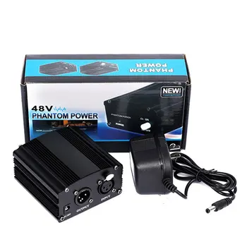 Microphone 1-Channel 48V Phantom Power Supply+Adapter AU US EU Plug for Any Condenser Microphone Recording
Microphone 1-Channel 48V Phantom Power Supply+Adapter AU US EU Plug for Any Condenser Microphone Recording