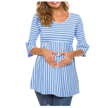 Materniti Nursing Top Women O-Neck 3/4 Sleeve Pagoda Stripe Blouse Breastfeeding Clothes Одежда Для Кормления Груд
Materniti Nursing Top Women O-Neck 3/4 Sleeve Pagoda Stripe Blouse Breastfeeding Clothes Одежда Для Кормления Груд