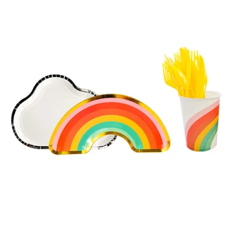 8sets Rainbow Clouds Disposable Tableware Paper Plates/Cups/Spoons/Forks Baby Shower Birthday Party Supplies Tableware
8sets Rainbow Clouds Disposable Tableware Paper Plates/Cups/Spoons/Forks Baby Shower Birthday Party Supplies Tableware