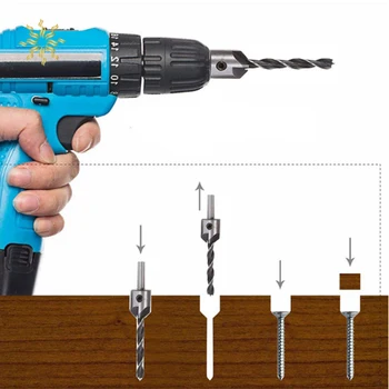 HCS 5 Flute Countersink Drill Bit Set Screw Woodworking Drill Press Set Reamer Screw Woo Tool 3-6mm K802
HCS 5 Flute Countersink Drill Bit Set Screw Woodworking Drill Press Set Reamer Screw Woo Tool 3-6mm K802