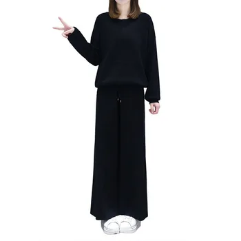 2 Piece Set Long Sleeve O-Neck Women Tops+Loose Long Pants Plus Size Spring Autumn Fashion Women Solid Clothing Casual Sets
2 Piece Set Long Sleeve O-Neck Women Tops+Loose Long Pants Plus Size Spring Autumn Fashion Women Solid Clothing Casual Sets