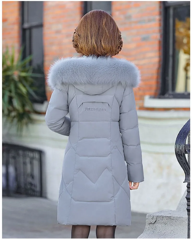 Parka en duvet pour femme d'âge moyen, manteau rembourré en coton, épais et chaud, veste d'hiver longue, grande taille 5XL, W2245 Parka en duvet pour femme d'âge moyen, manteau rembourré en coton, épais et chaud, veste d'hiver longue, grande taille 5XL, W2245