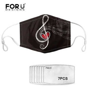 FORUDESIGNS Unisex Face Mask Music Note Black Brand Designer Kids Mouth Mask with 7 Filters Windproof Adult Face Mask Reusable
FORUDESIGNS Unisex Face Mask Music Note Black Brand Designer Kids Mouth Mask with 7 Filters Windproof Adult Face Mask Reusable