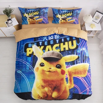 Cartoon Detective Pikachu Bedding Set Children Bed Sets Duvet Cover Set Bed Sheet Pillowcase Twin Queen Size Children Bed Linen
Cartoon Detective Pikachu Bedding Set Children Bed Sets Duvet Cover Set Bed Sheet Pillowcase Twin Queen Size Children Bed Linen
