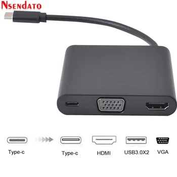 USB C hub dock station 4K USB3.1 type C to type-C hdmi vga USB 3.0 cable Thunderbolt converter adapter for Macbook SamsungS8
USB C hub dock station 4K USB3.1 type C to type-C hdmi vga USB 3.0 cable Thunderbolt converter adapter for Macbook SamsungS8