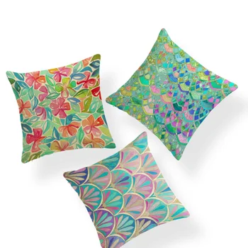 Custom Geometric Pillow Green Leaves Diamond Square Pillowcase Living Room Large Polyester Linen Decoration Sofa Cushion Cover 
Custom Geometric Pillow Green Leaves Diamond Square Pillowcase Living Room Large Polyester Linen Decoration Sofa Cushion Cover