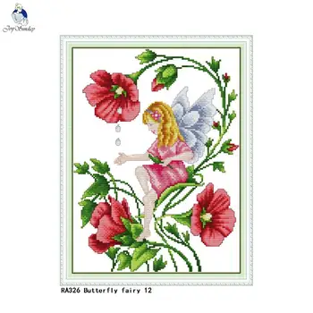 Joy sunday Butterfly fairy Cross Stitch Patterns Counted Printed Canvas DIY Handmade Embroidery Needlework Sets
Joy sunday Butterfly fairy Cross Stitch Patterns Counted Printed Canvas DIY Handmade Embroidery Needlework Sets