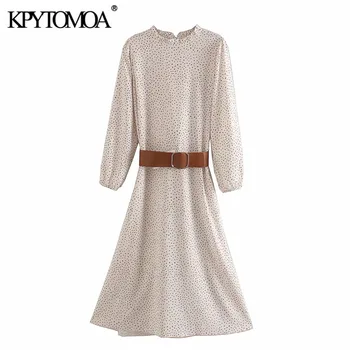 KPYTOMOA Women 2020 Elegant Fashion Polka Dot With Belt Midi Dress Vintage Ruffled Collar Long Sleeve Female Dresses Vestidos 
KPYTOMOA Women 2020 Elegant Fashion Polka Dot With Belt Midi Dress Vintage Ruffled Collar Long Sleeve Female Dresses Vestidos