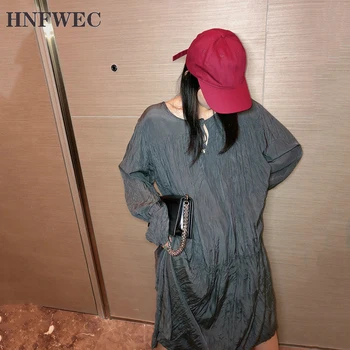Women Black Pleated Big Size Oversized Dress New Round Neck Long Sleeve Loose Fit Fashion Tide Spring Autumn 2020 T390
Women Black Pleated Big Size Oversized Dress New Round Neck Long Sleeve Loose Fit Fashion Tide Spring Autumn 2020 T390