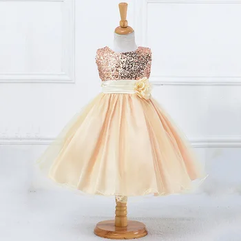 Children New Year Party Dress Champagne Sleeveless Elegant Princess Flower Girl Dress Kids Costume Mesh Sequin TV Show Clothing 
Children New Year Party Dress Champagne Sleeveless Elegant Princess Flower Girl Dress Kids Costume Mesh Sequin TV Show Clothing