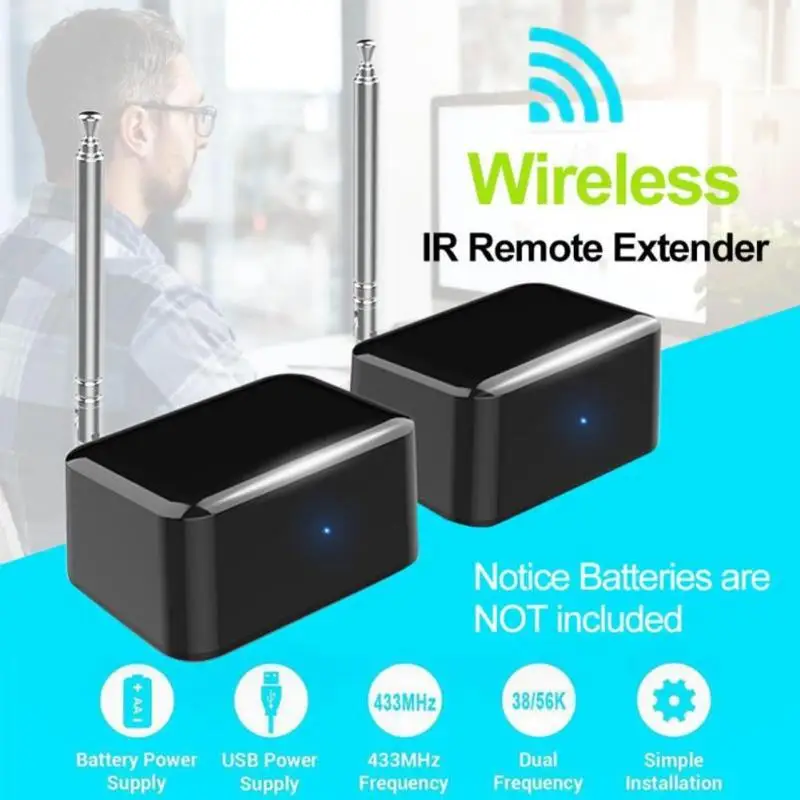 Signal Repeater Transmitter Receiver Wireless Infrared Remote Control Extender Infrared Carrier 38KHZ/56KHz Distance <10M
Signal Repeater Transmitter Receiver Wireless Infrared Remote Control Extender Infrared Carrier 38KHZ/56KHz Distance <10M