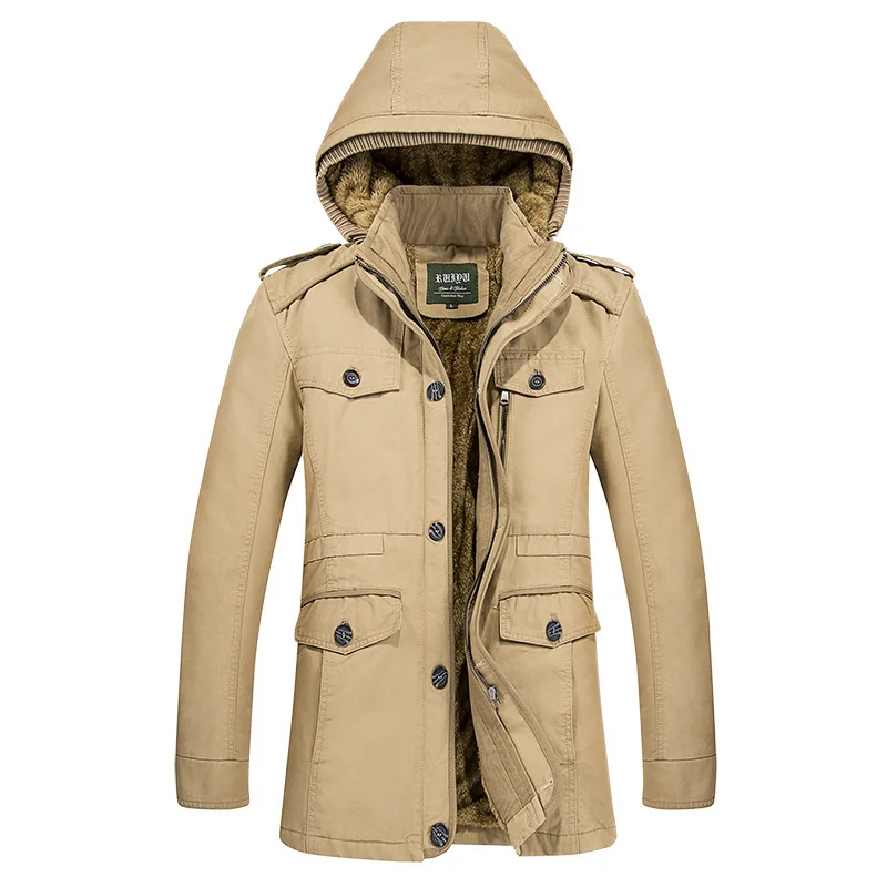 Winter plus Velvet Large Size Jacket Men plus Cotton Coat Large Size Mid-length MEN'S Wind Coat Jacket
Winter plus Velvet Large Size Jacket Men plus Cotton Coat Large Size Mid-length MEN'S Wind Coat Jacket