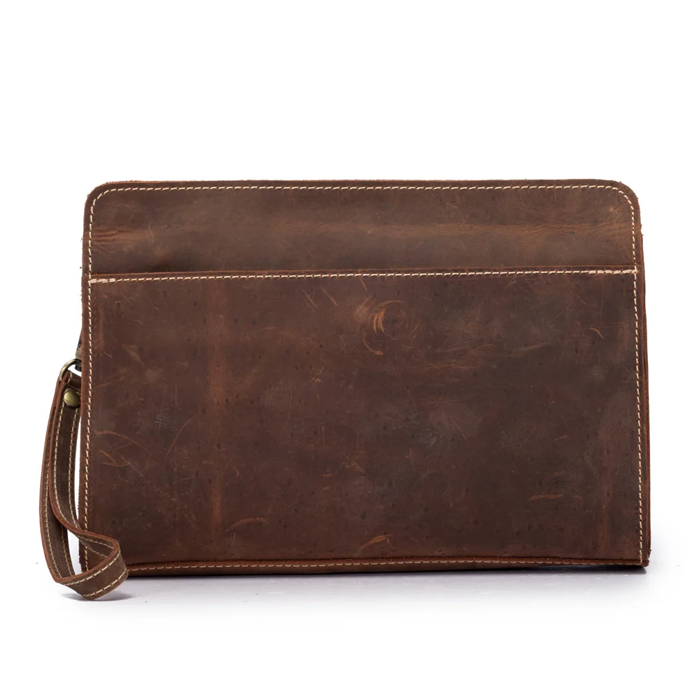 AETOO Retro handmade men's Baotou layer Crazy Horse leather men's clutch zipper bag cowhide business handbag mobile phone bag
AETOO Retro handmade men's Baotou layer Crazy Horse leather men's clutch zipper bag cowhide business handbag mobile phone bag