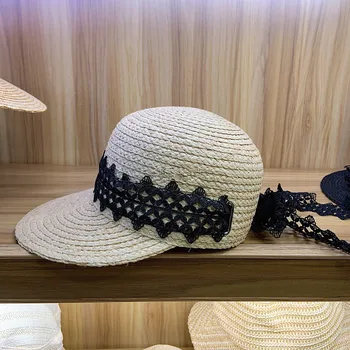 202003-yy new raffia grass black lace lady baseball hat women leisure visors Equestrian cap 
202003-yy new raffia grass black lace lady baseball hat women leisure visors Equestrian cap