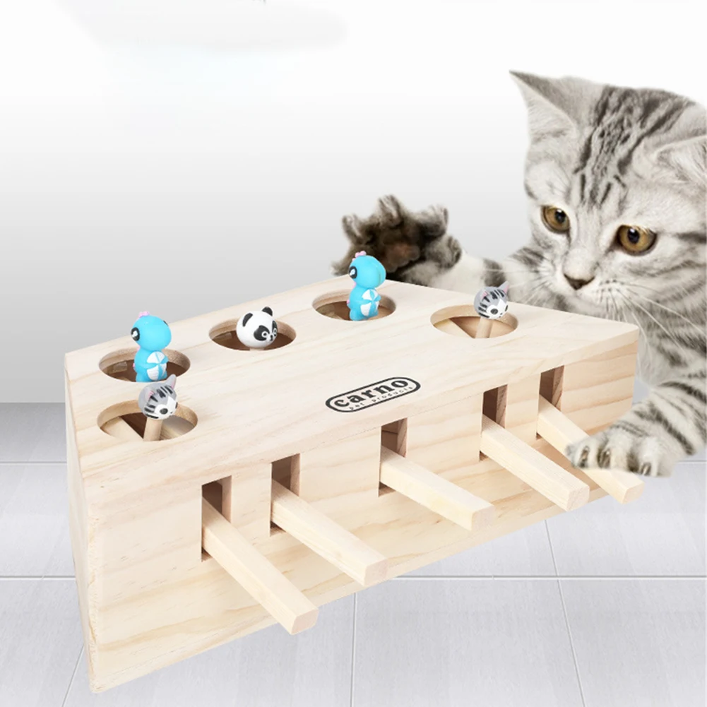 Cat Hit Gophers Cat Hunt Toy Catch Mouse Game Wooden Interactive Maze Pet Hit Hamster With 3/5-holed Mouse Hole Kitten Tease Toy
Cat Hit Gophers Cat Hunt Toy Catch Mouse Game Wooden Interactive Maze Pet Hit Hamster With 3/5-holed Mouse Hole Kitten Tease Toy