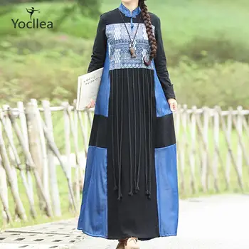 Spring and autumn Retro Ethnic Print Patchwork Tassel Long sleeve Holiday Long dress Robe vestidos female
Spring and autumn Retro Ethnic Print Patchwork Tassel Long sleeve Holiday Long dress Robe vestidos female