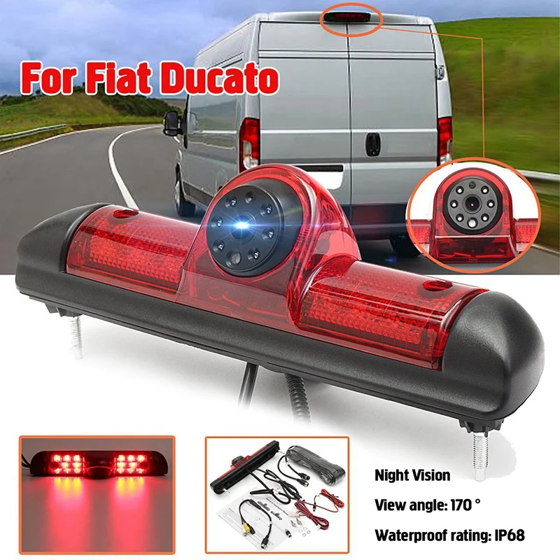 Car Rear View Brake Light Camera Car Reversing Camera 8Led Light Infrared Night-Vision Camera for Fiat Ducato X250 Citroen Jumpe
Car Rear View Brake Light Camera Car Reversing Camera 8Led Light Infrared Night-Vision Camera for Fiat Ducato X250 Citroen Jumpe