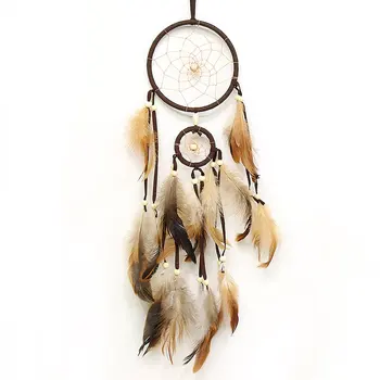 Dream Catcher Accessories Feather Pendant Decoration Ornament CircularDark BrownOC-2017
Dream Catcher Accessories Feather Pendant Decoration Ornament CircularDark BrownOC-2017