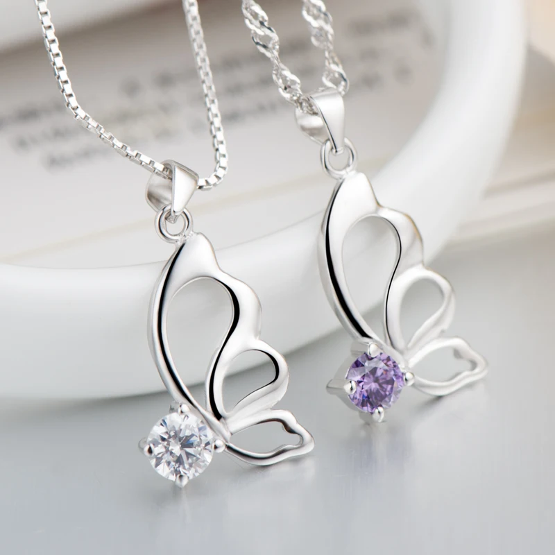 Sterling Silver Necklace Pendant Butterfly Zircon Diamond Pendant Jewelry for Women 18K Gold Plated 18inches Box Chain Clavicle
Sterling Silver Necklace Pendant Butterfly Zircon Diamond Pendant Jewelry for Women 18K Gold Plated 18inches Box Chain Clavicle
